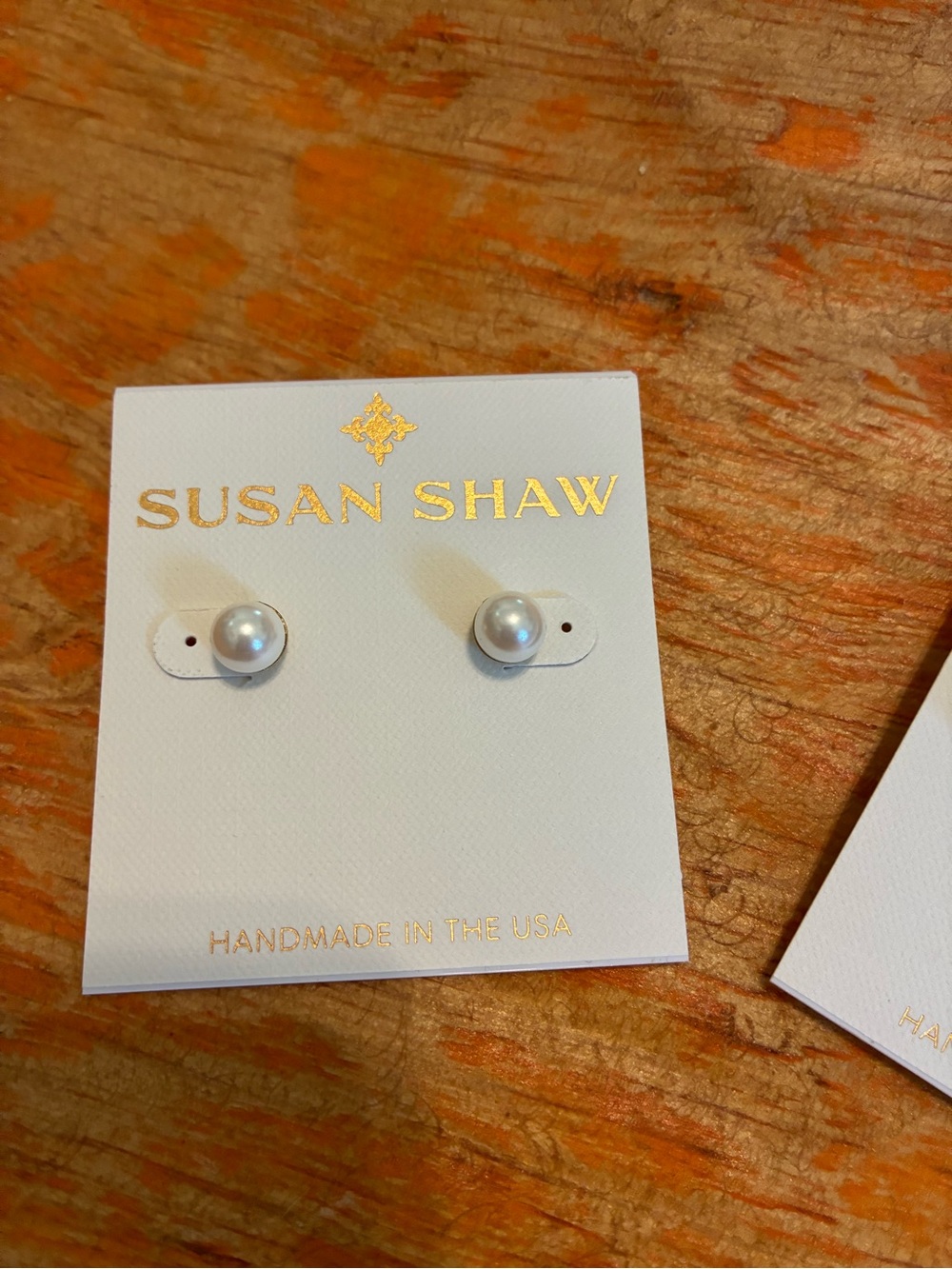 Susan Shaw Gold and Pearl Earrings